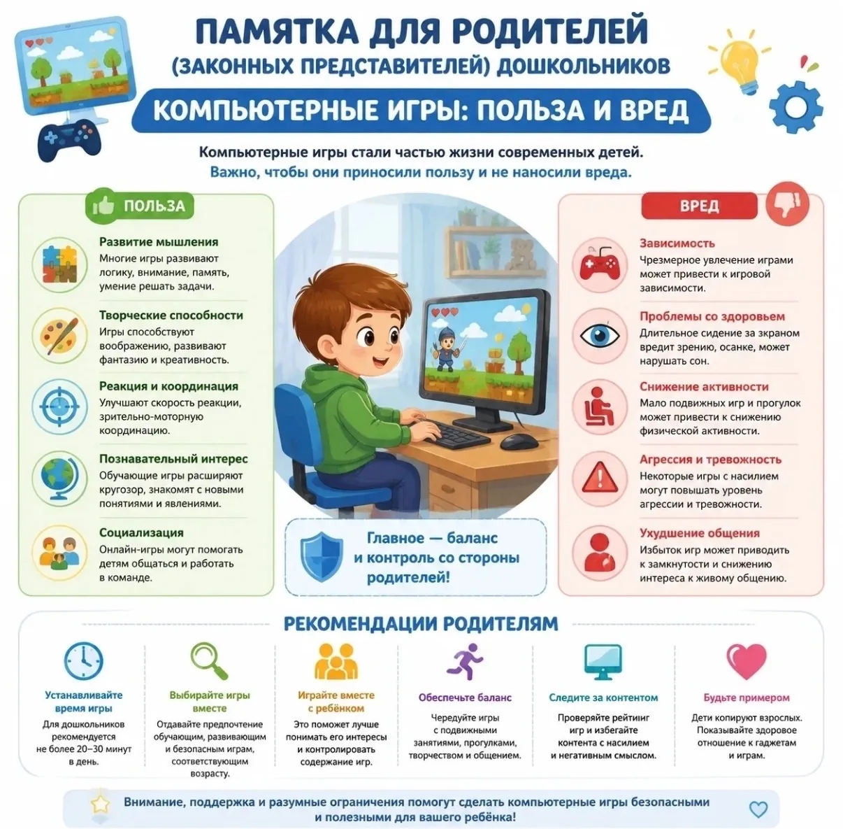 🎮 Компьютерные игры: друзья или враги? Обсудим!

🎮Видеоигры — часть жизни детей, и при правильном 