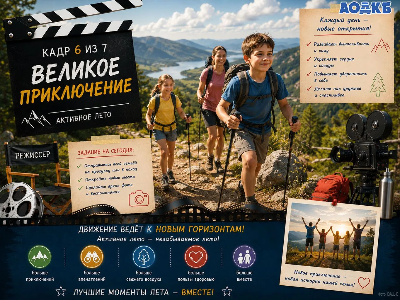 🎬 КАДР 6 ИЗ 7
«Большое приключение»
🌳 Наступает кульминация нашей истории.
Если в будни времени на