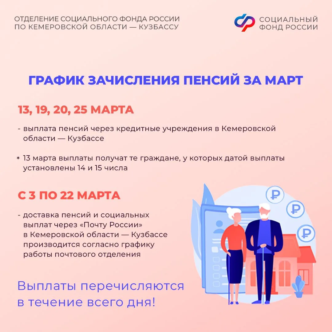 📋 График выплат детских пособий и пенсий в марте   ✅ В это воскресенье уже наступает весна, и мы пуб