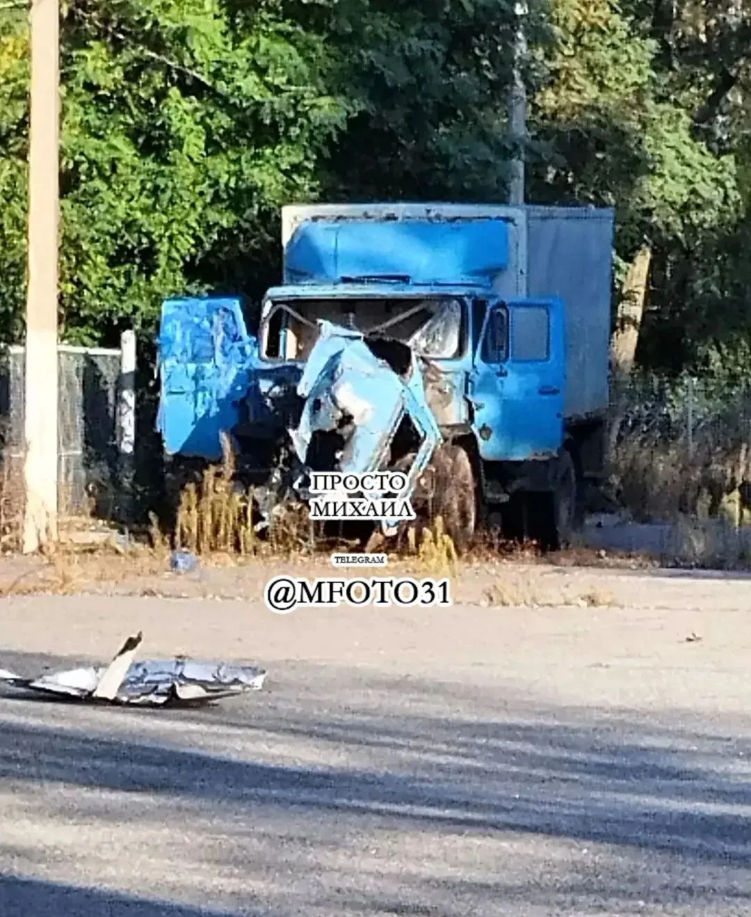 Шебекино дрон атаковал припаркованный грузовой автомобиль