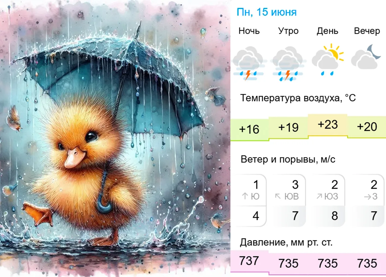 Доброе утро! ❤️
Пусть удача сопровождает в каждом начинании.

Погода в Боготоле 15 июня

Утро +19° .