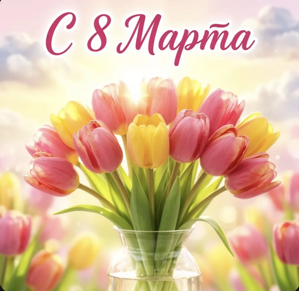 Дорогие, милые женщины! От всего сердца поздравляю вас с 8 Марта!