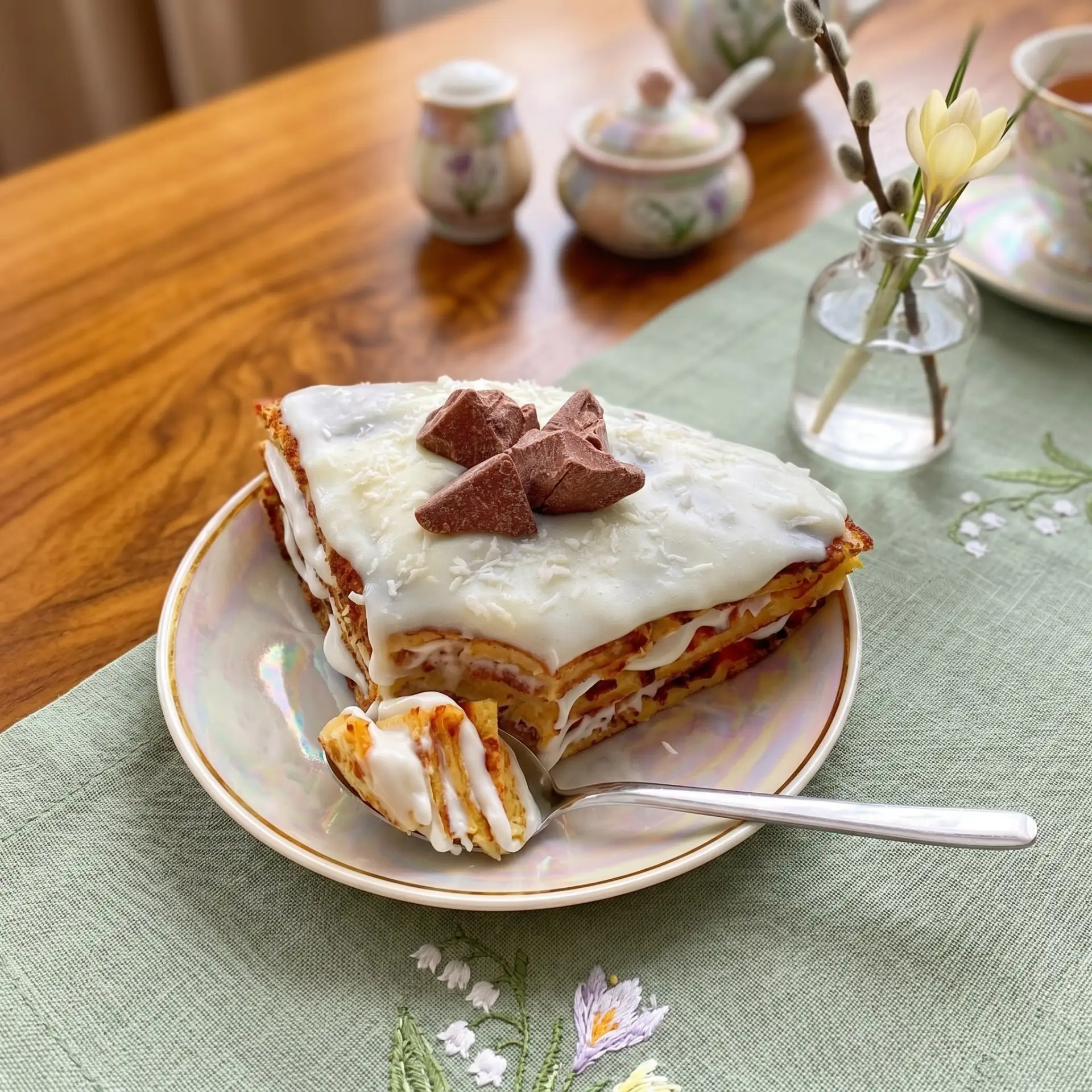 ЯБЛОЧНЫЙ ТОРТИК ИЗ БЛИНА🥞