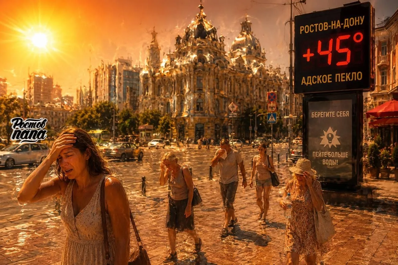 🥵📍Адская 40-градусная жара будет кошмарить Ростов и область все выходные. Уже сейчас ...