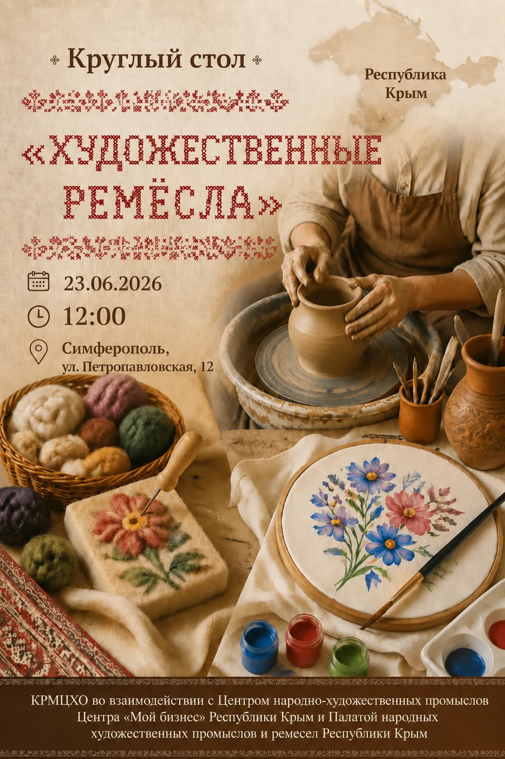 🎨 День народных художественных промыслов в КРМХЦО: круглый стол с мастерами Крыма

КРМХЦО во взаимо