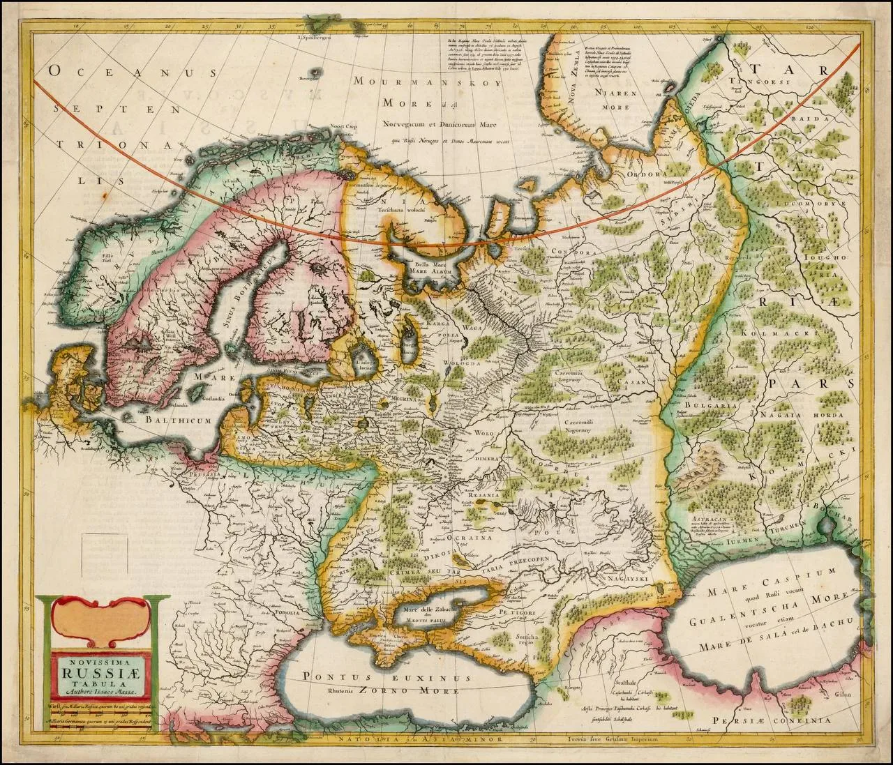 Эта карта Novissima Russiae Tabula Isaaco Massa (Новейшая карта России Исаака Массы) 1633 года счита