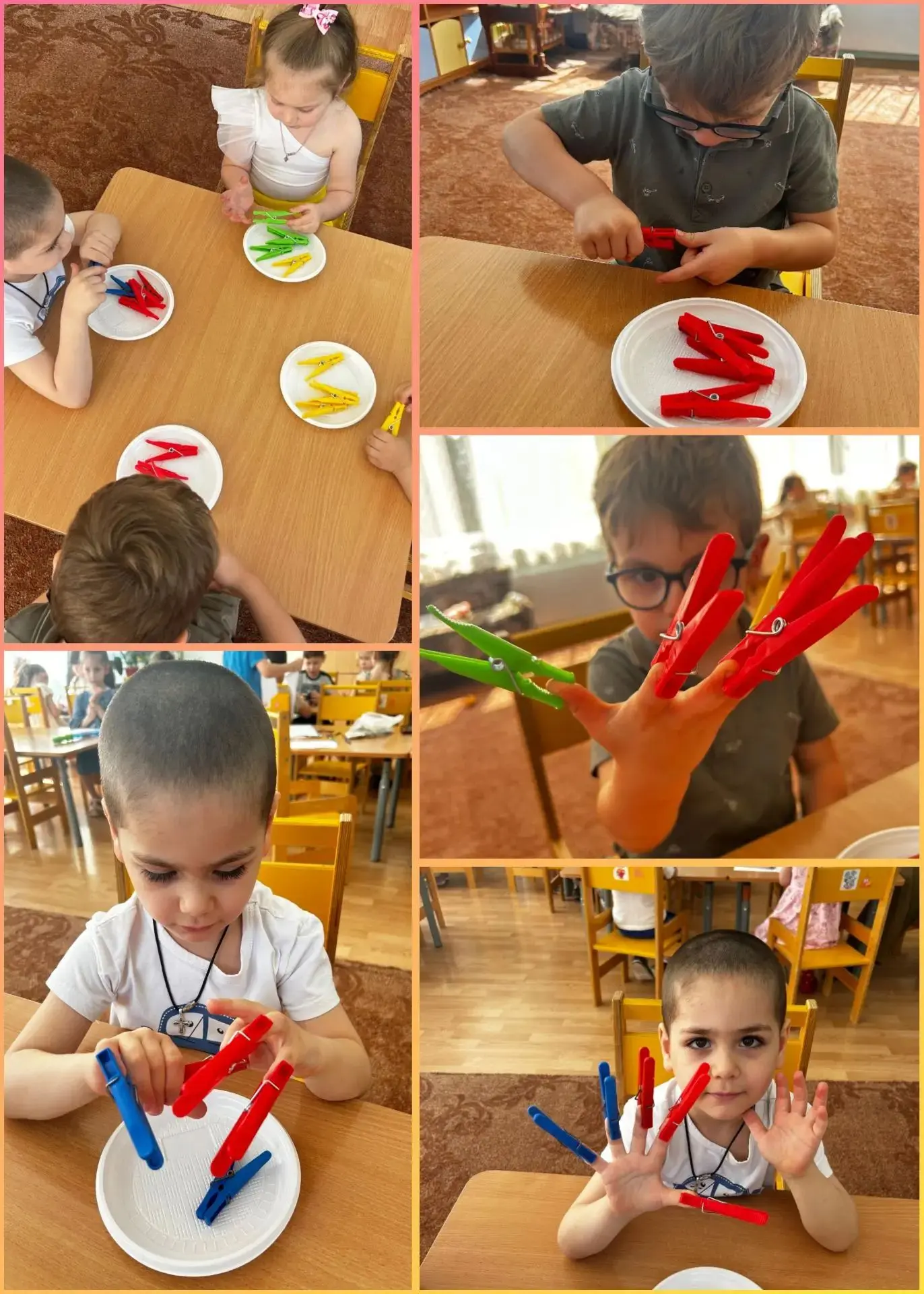 🖐️"Весёлые пальчики" игры с прищепками.