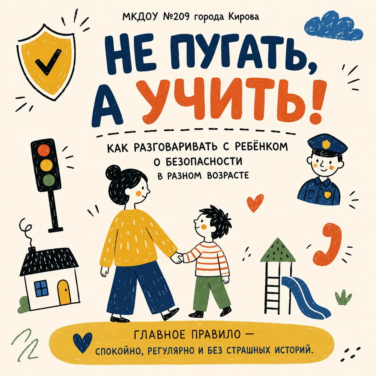 🛡️ Как говорить с ребёнком о безопасности, чтобы он не боялся, а понимал?

💛 Безопасность начинает
