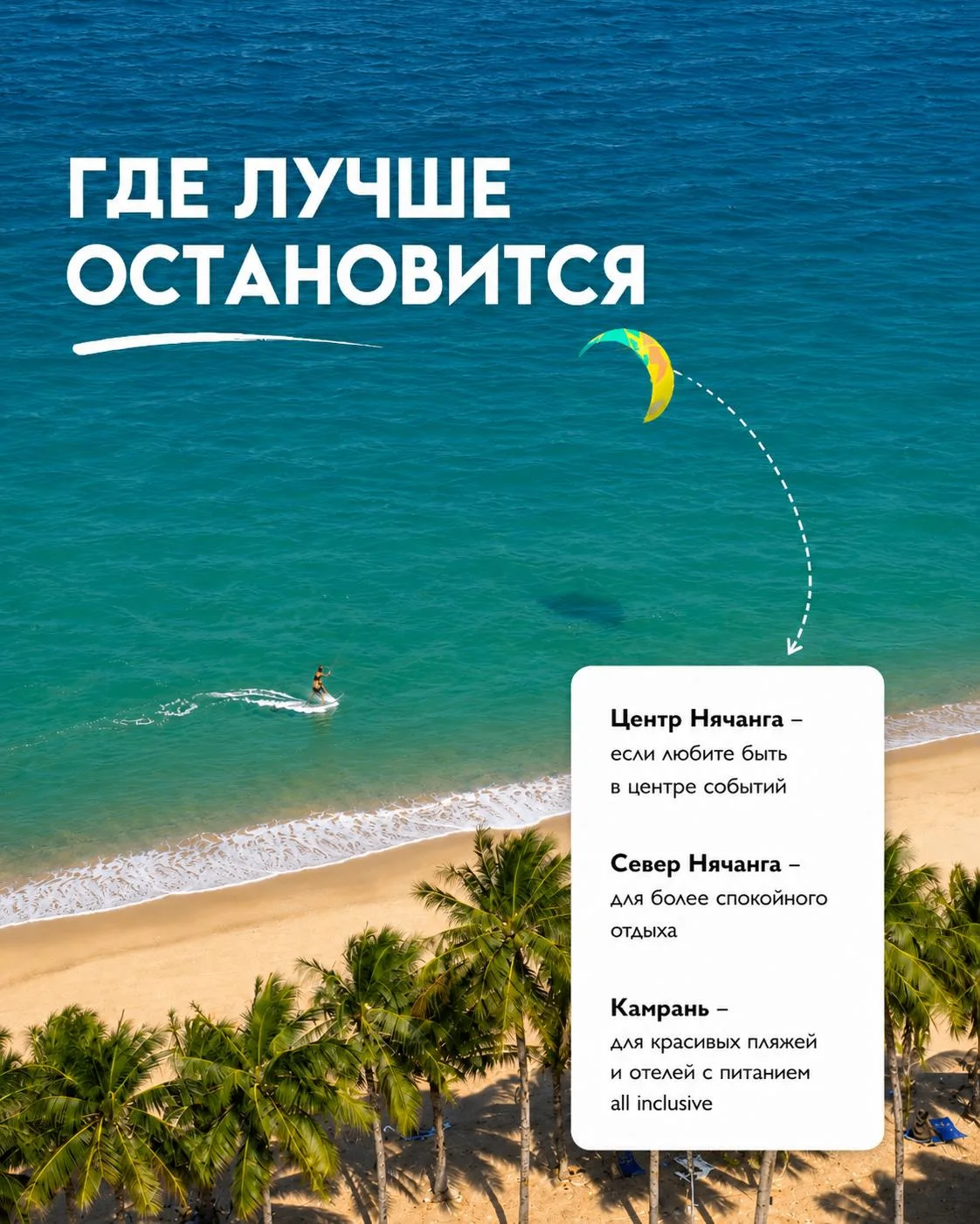 🌴 Нячанг — это ухоженная набережная для вечерних прогулок, бескрайние пляжи с мягким п...