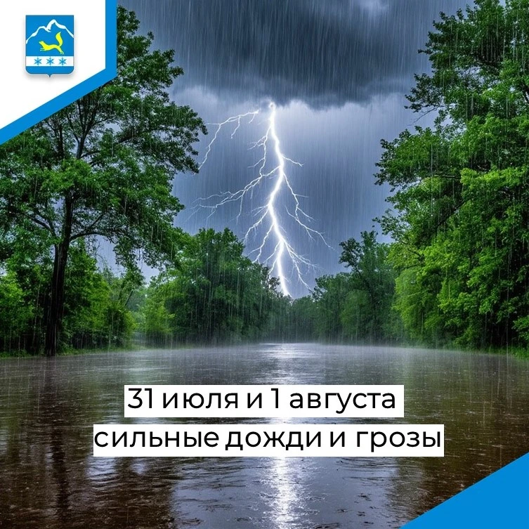🌩️ Приамурье готовится к сильным ливням и грозам