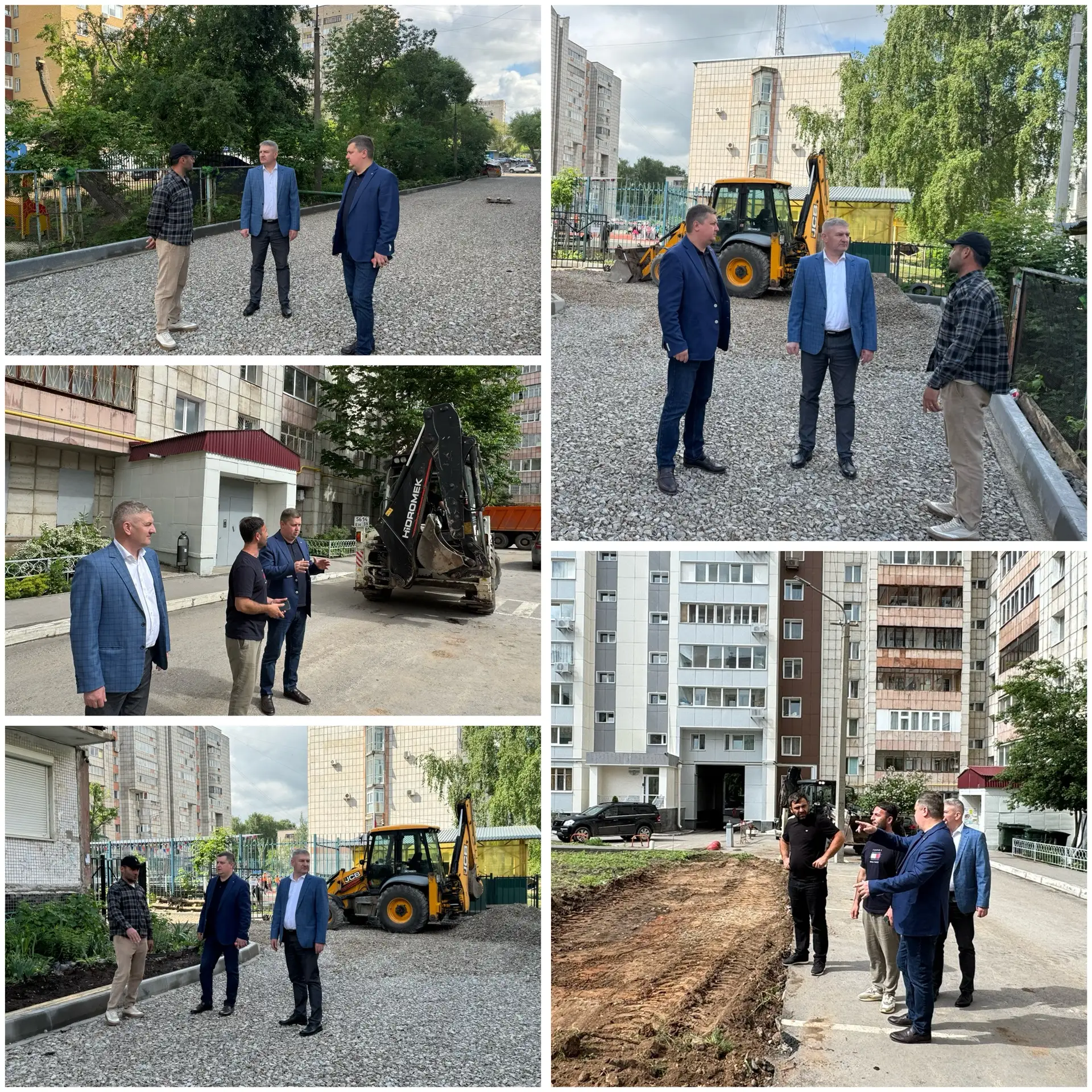 Стартовали плановые работы по благоустройству дворовых и придомовых территорий по адрес...