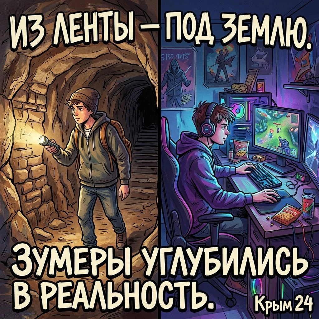 🔦 Из ленты — под землю. Зумеры углубились в реальность