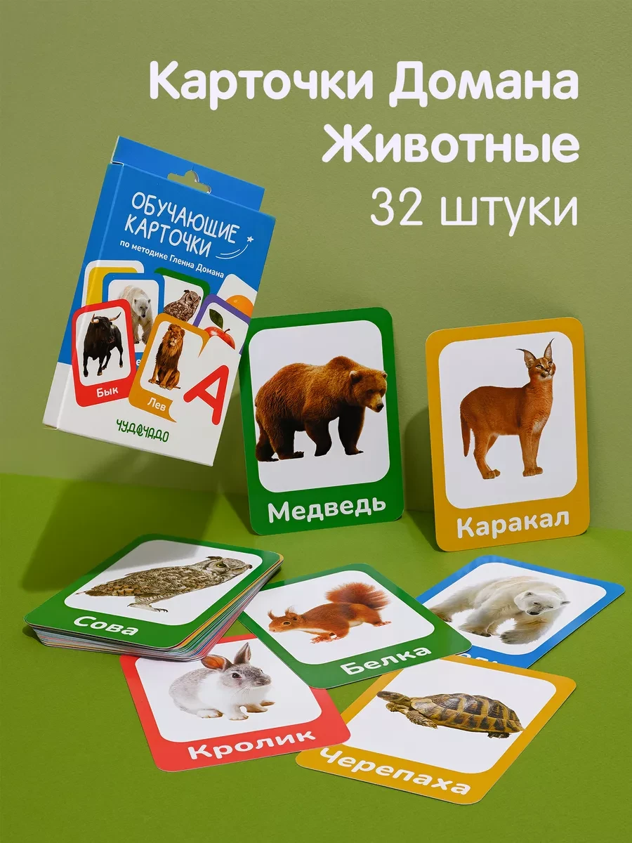 ⚡️ Обучающие карточки Гленна Домана Животные, ЧудоЧадо