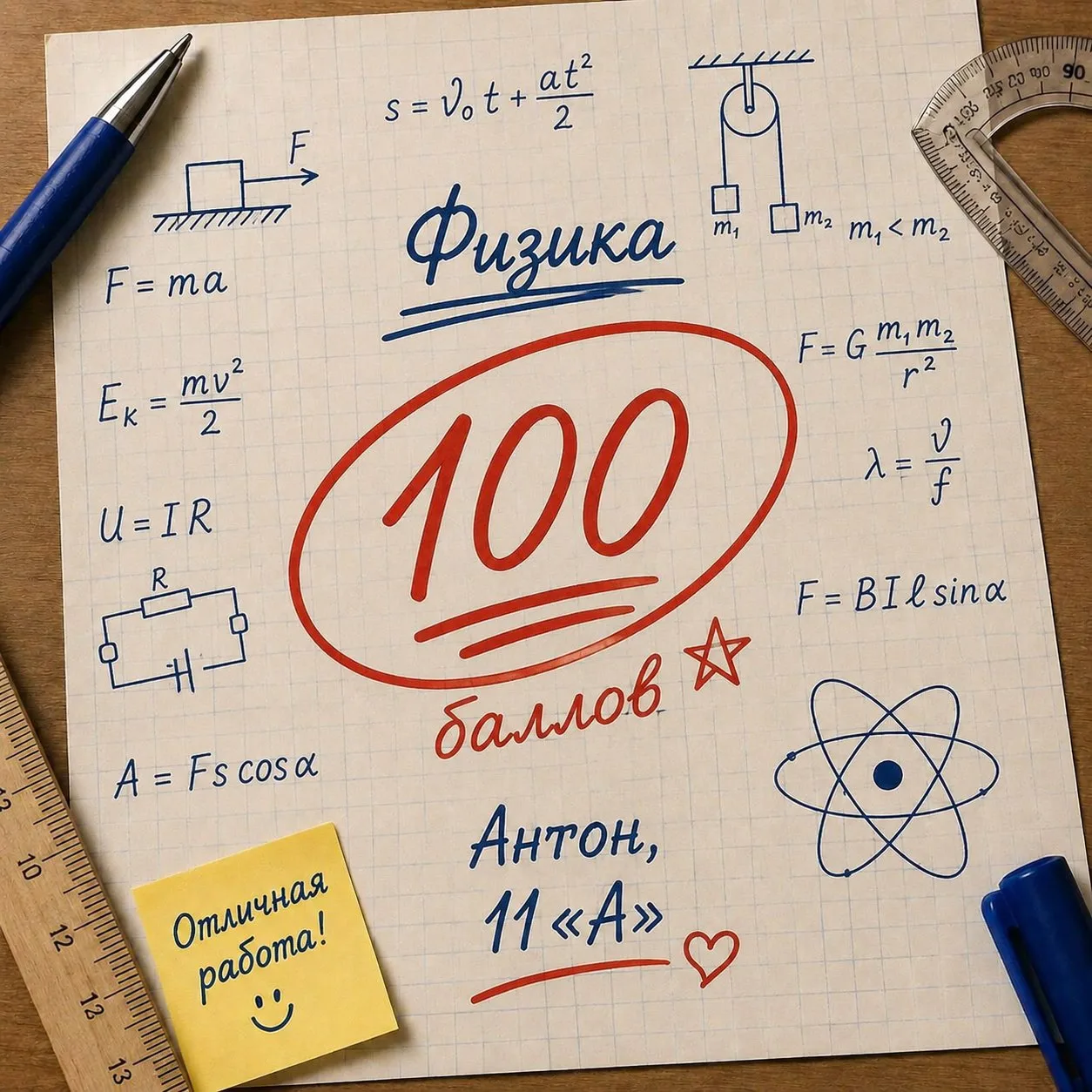 И снова — 💯!

Антон из 11 «А» вновь показывает максимальный результат.

Два экзамена. Два высших ре