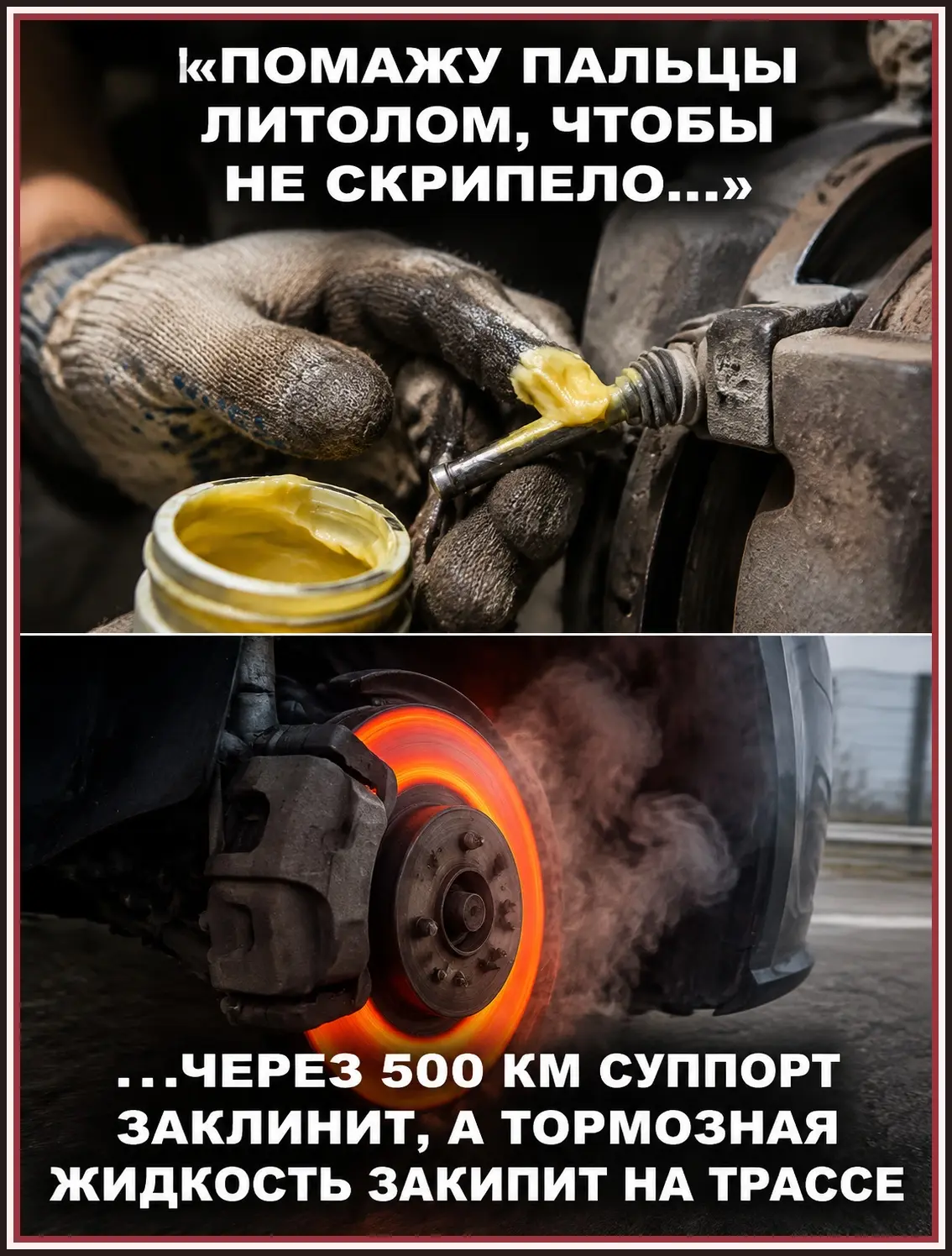 Почему Литол в суппортах убивает тормоза.
