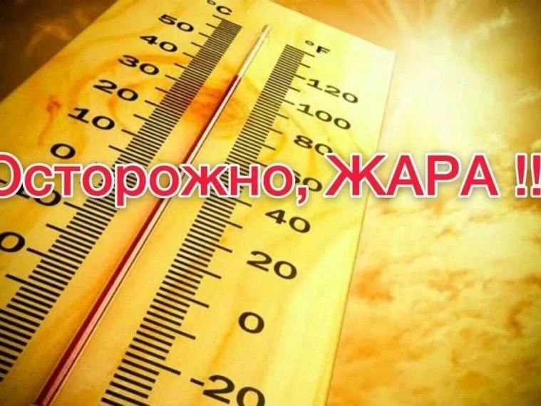 Жара +30, +31°. в большинстве районов области днем 25.05.2026г. В жару желательно избег...