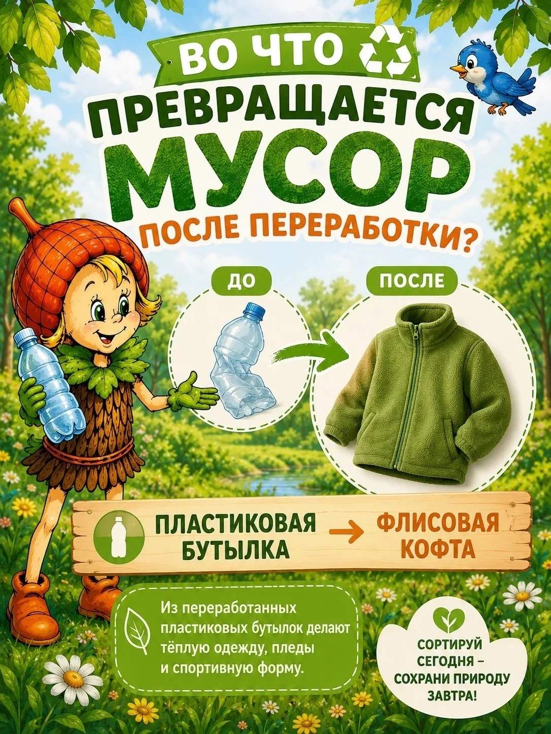 🌍 Переработка отходов — это важный этап в управлении ресурсами, который помогает снизить негативное