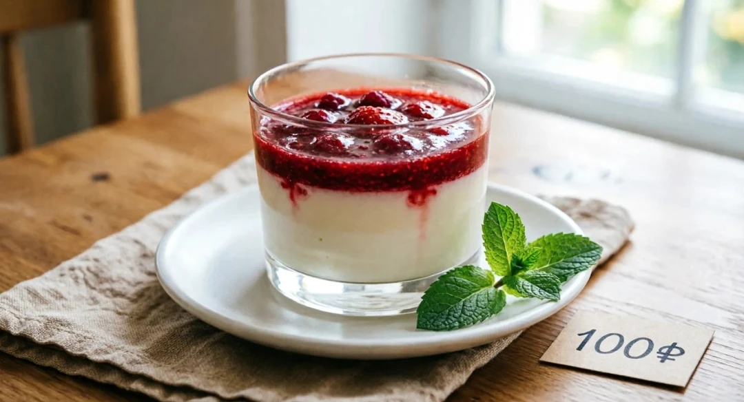 🍓ПАННА-КОТТА С ЯГОДНЫМ КУЛИ — 100₽