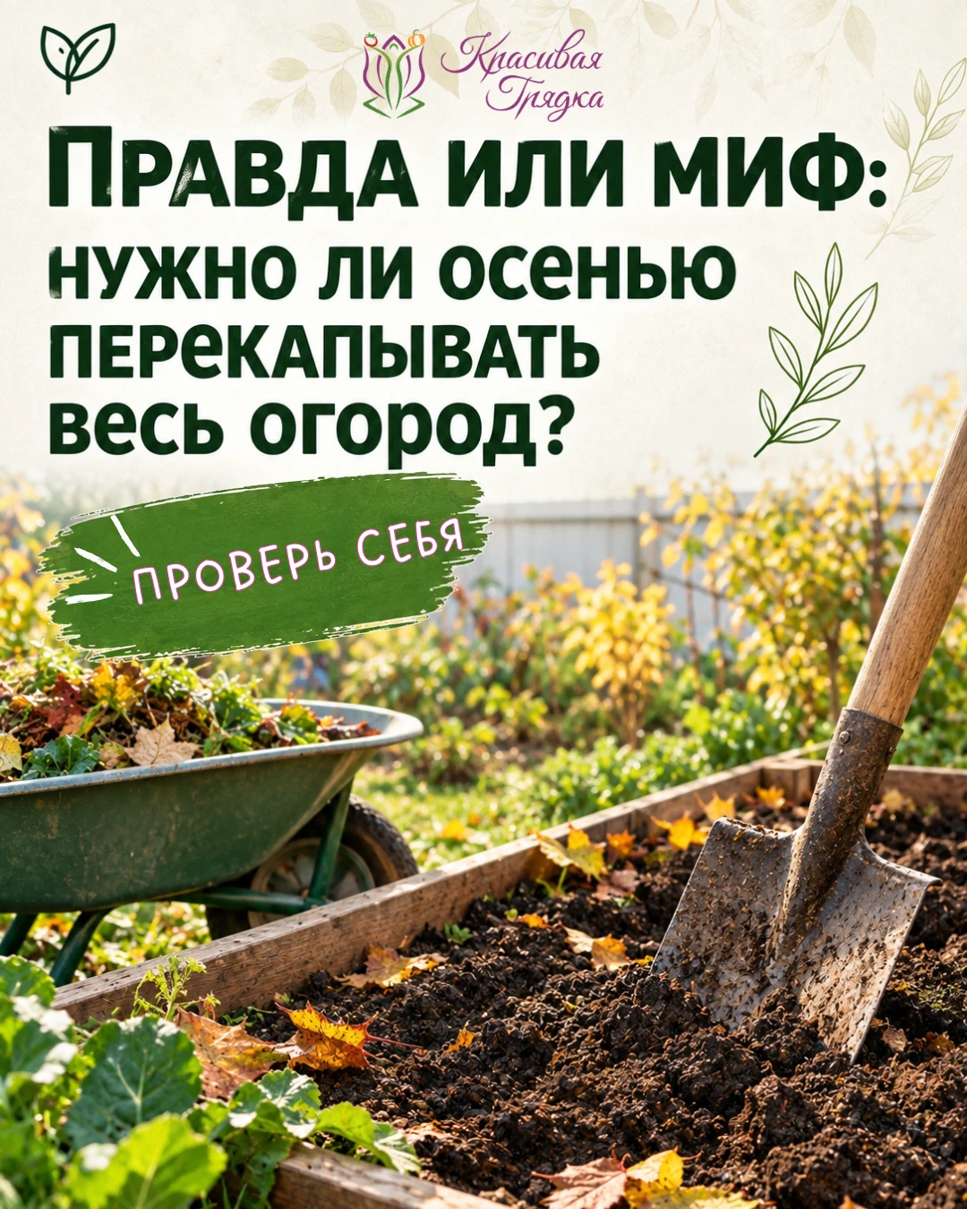 🌱 ПРАВДА ИЛИ МИФ: НУЖНО ЛИ ОСЕНЬЮ ПЕРЕКАПЫВАТЬ ВЕСЬ ОГОРОД?