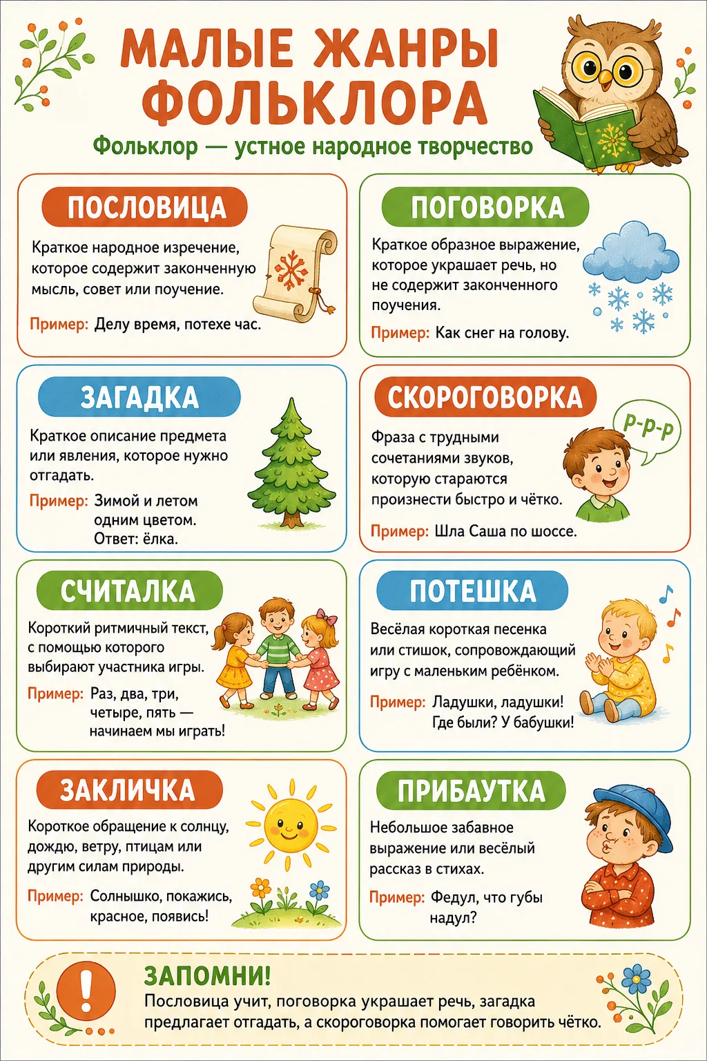 МАЛЫЕ ЛИТЕРАТУРНЫЕ ЖАНРЫ.