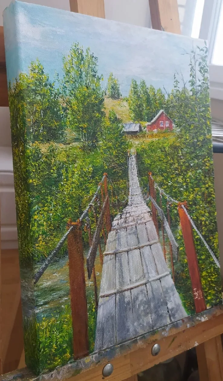 (37) ,,д.Поспеловская, Тарнога", холст, масло, 30х40, 2022г.
