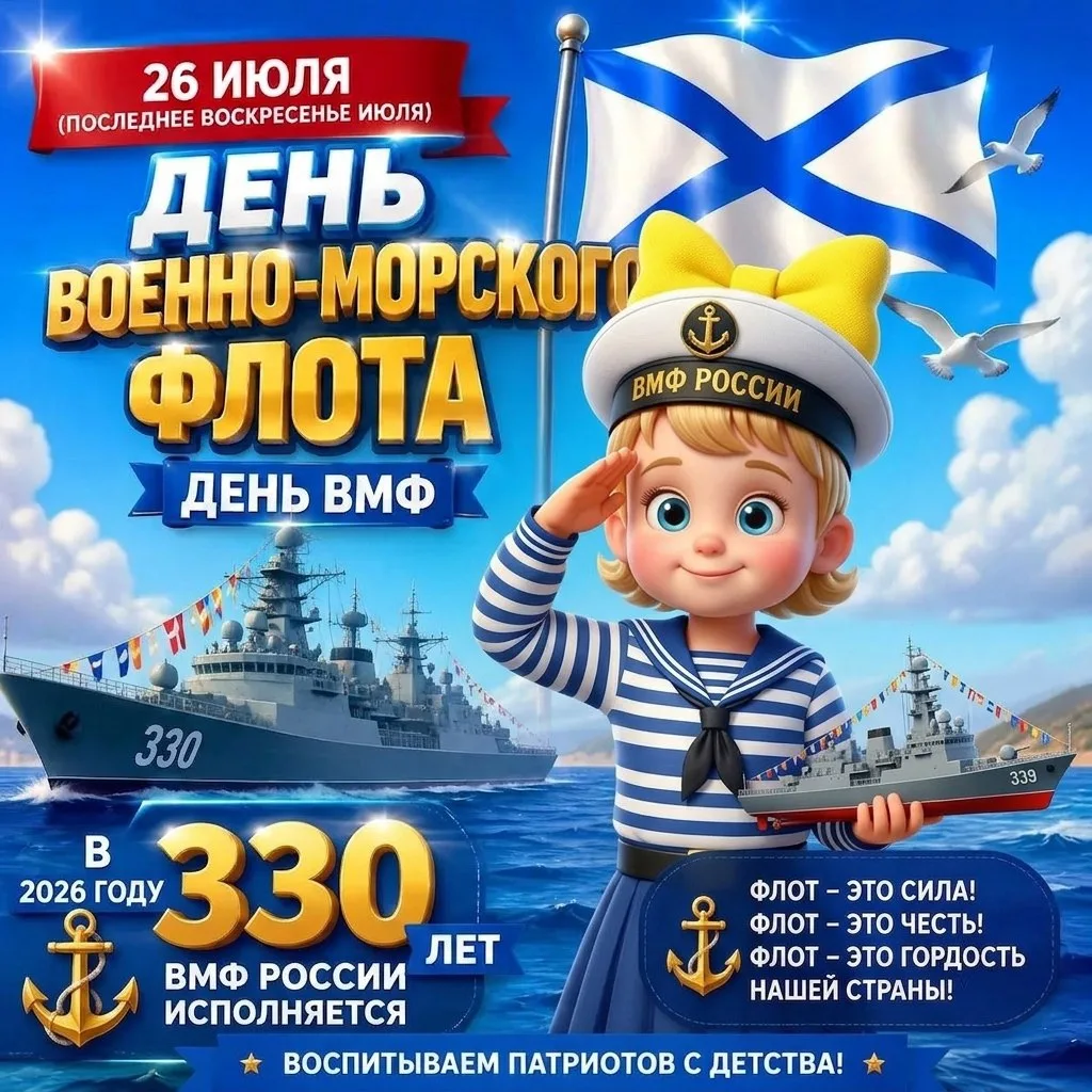 🏅 День Военно‑морского флота — праздник защитников моря! 🗓️

Сегодня, 26 июля, мы поздравляем воен