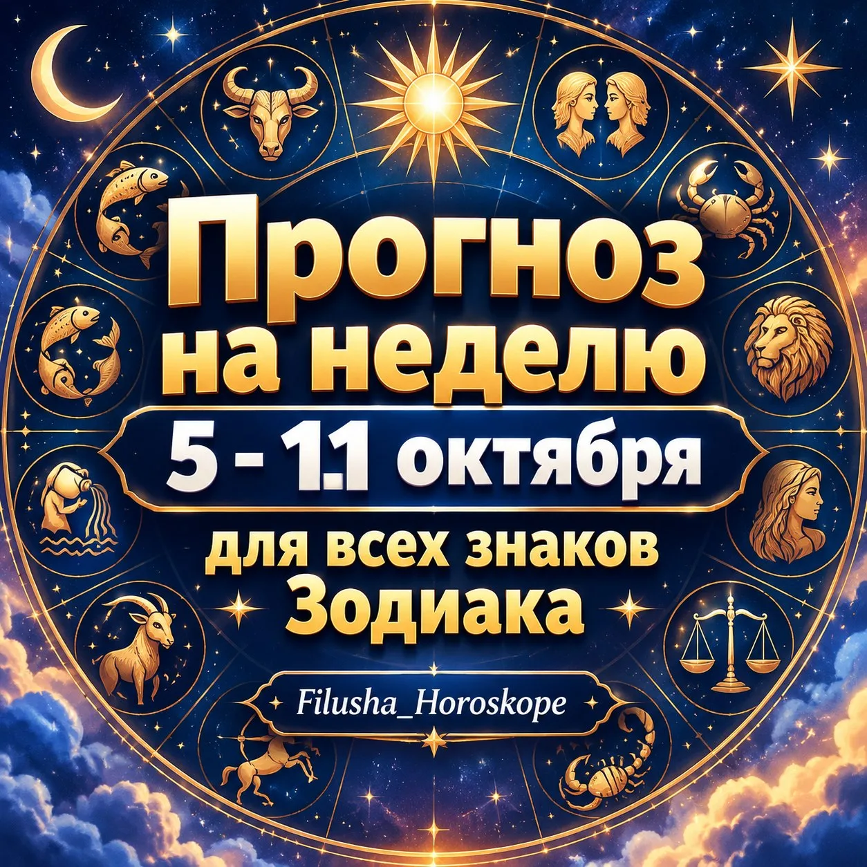 Прогноз на неделю с 5 по 11 октября для всех знаков зодиака 💫