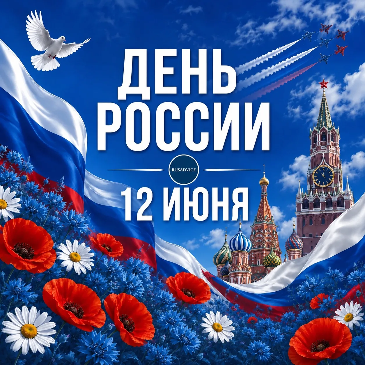 🇷🇺🌏🕊️12 Июня мы отмечаем День России – праздник нашей великой страны, объединяющий всех нас в ст