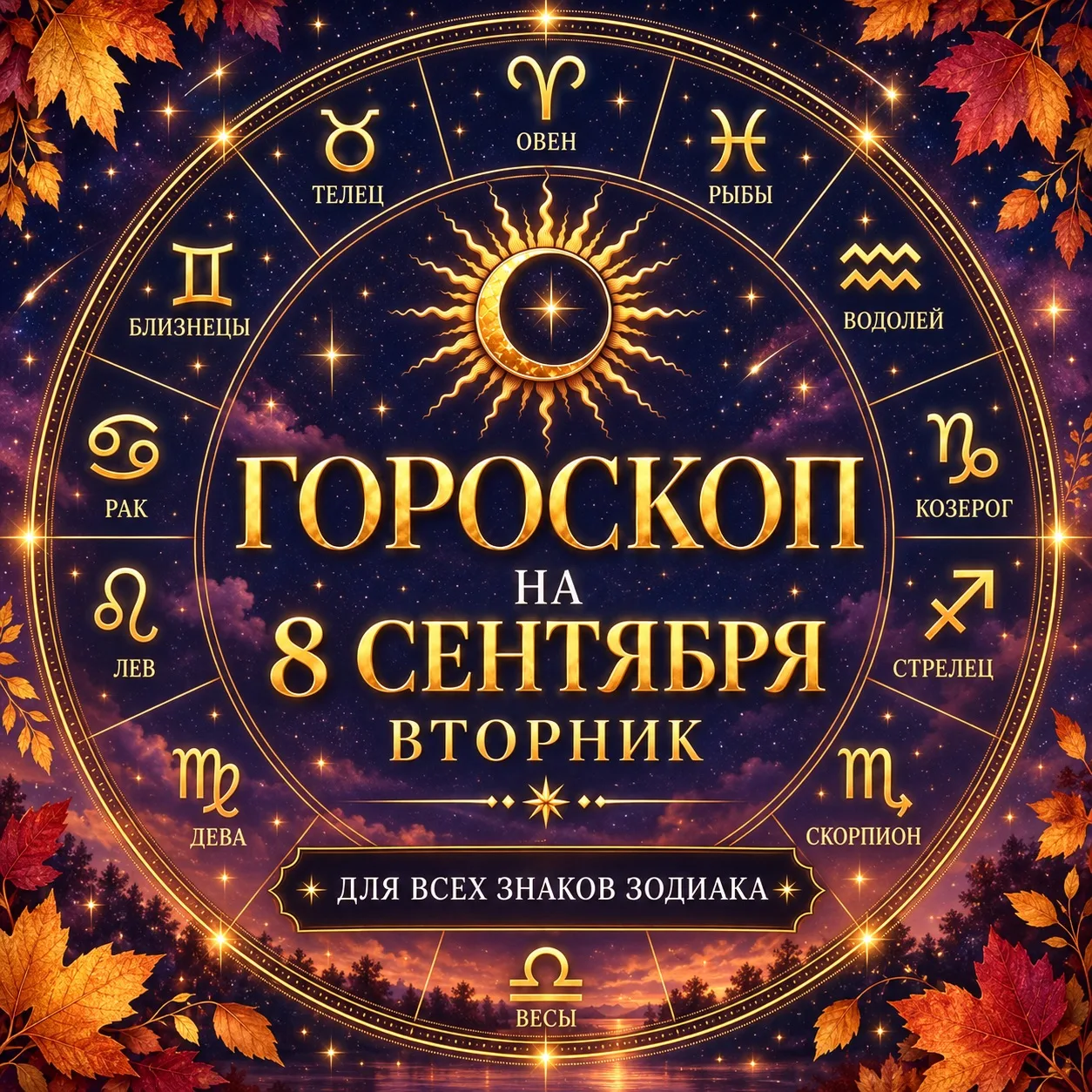 🔮 Гороскоп на 8 сентября, вторник