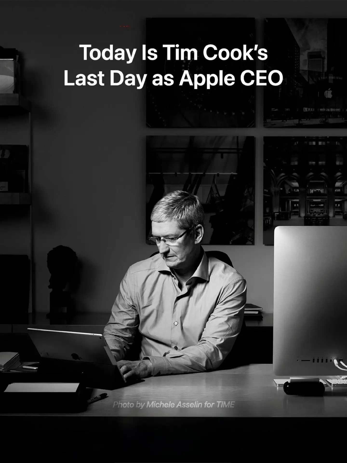 ❗️✈️ Сегодня последний день Тима Кука на посту гендиректора Apple. Он покидает должност...