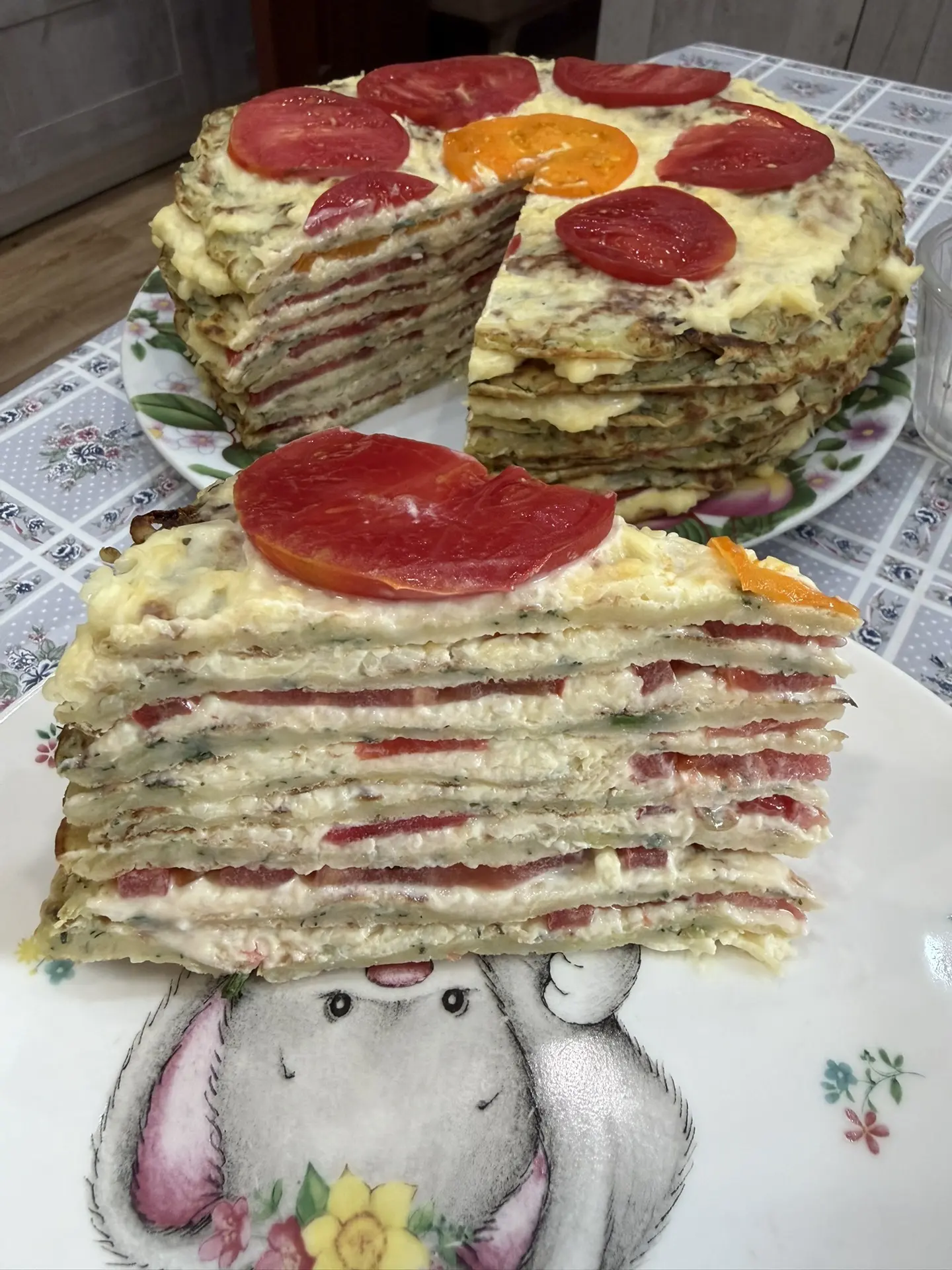 Кабачковый торт 🍰 в разрезе.