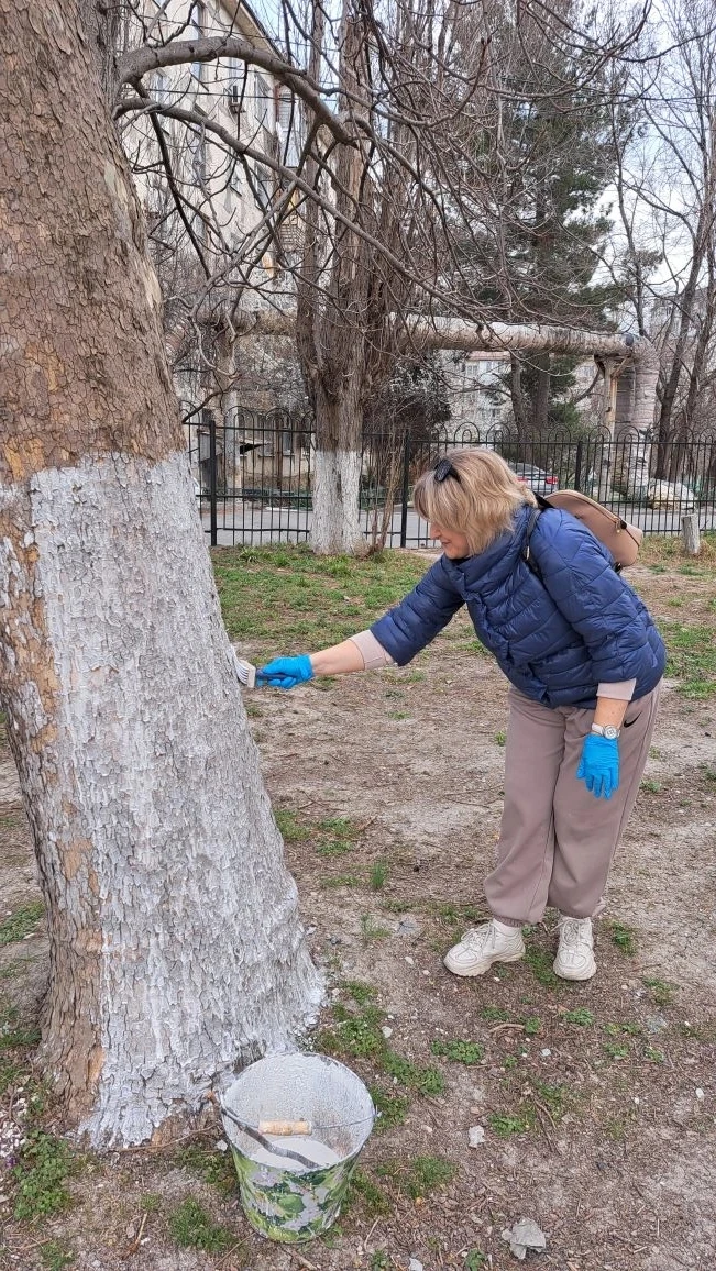 🌿 Экологический десант продолжает работу!  Наши волонтеры сегодня снова наводили красоту на пришколь