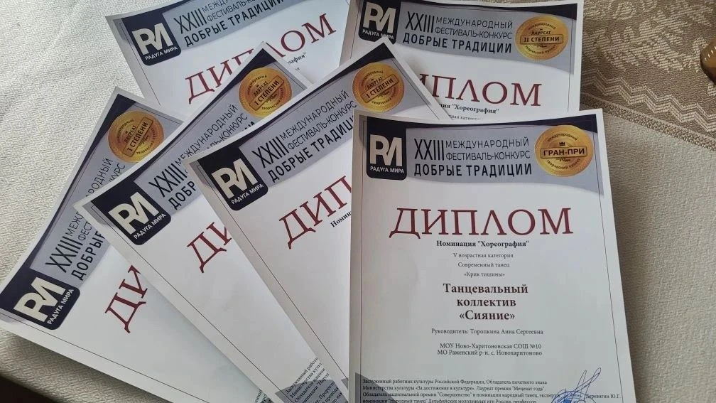 Поздравляем хореографический коллектив "Сияние" и руководителя Торопкину Анну Сергеевна с прекрасным