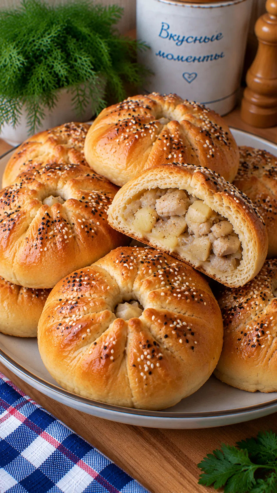 🥟 Домашние курники с курицей и картошкой