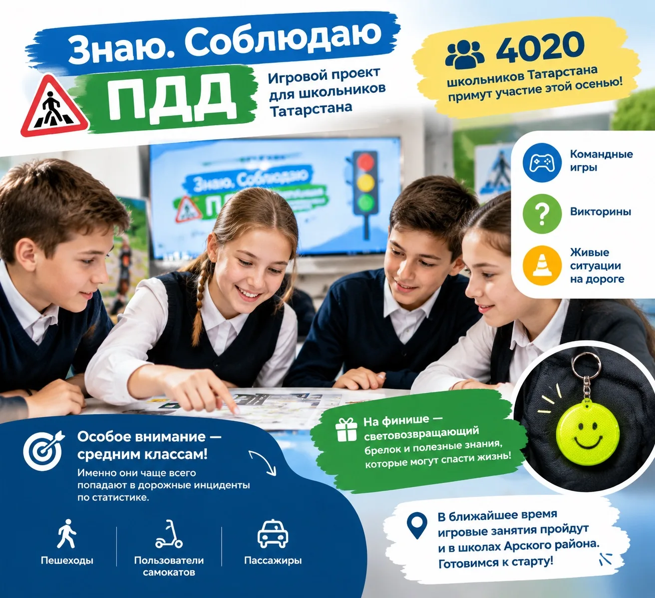 Этой осенью 4020 школьников Татарстана сядут за «руль» безопасности! Масштабный игровой...