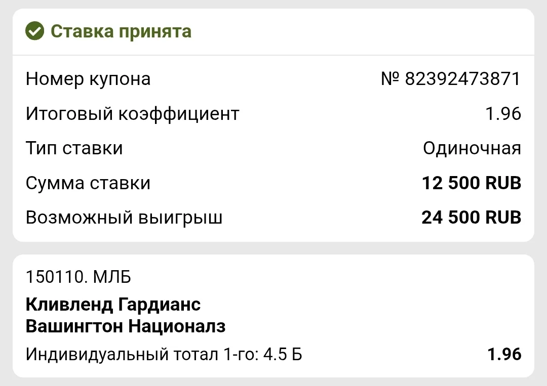 Бейсбол ⚾  США 🇺🇸  МЛБ 🏆  Начало в 20:10 ⌚️  Кливленд - Вашингтон  Майлз Миколас (1-3, 6.17 ERA, 1.5