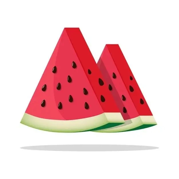 Аппликация из кругов "Арбуз 🍉"