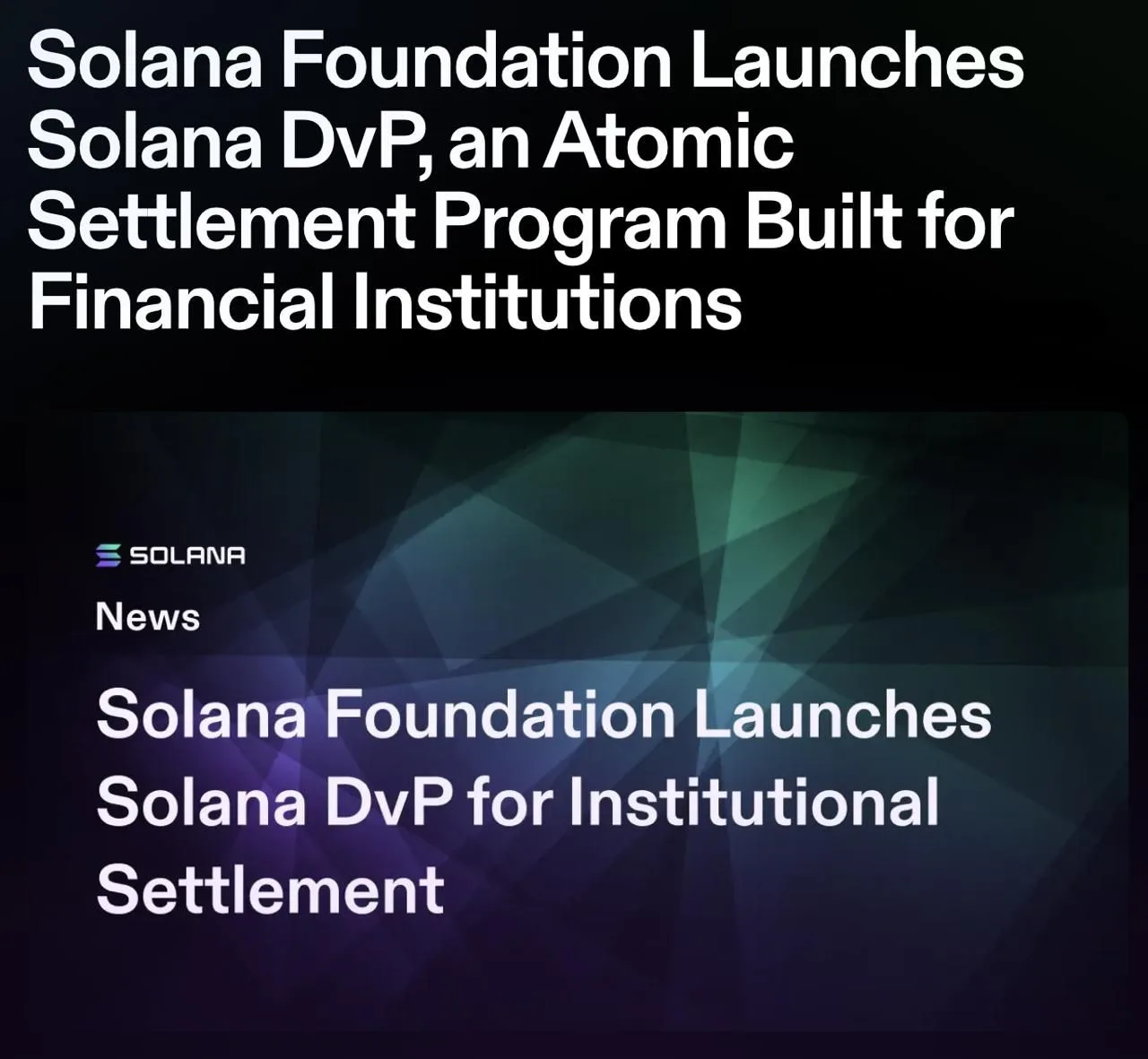 🏦 В Solana Foundation при участии JPMorgan запустили инфраструктуру для институциональ...