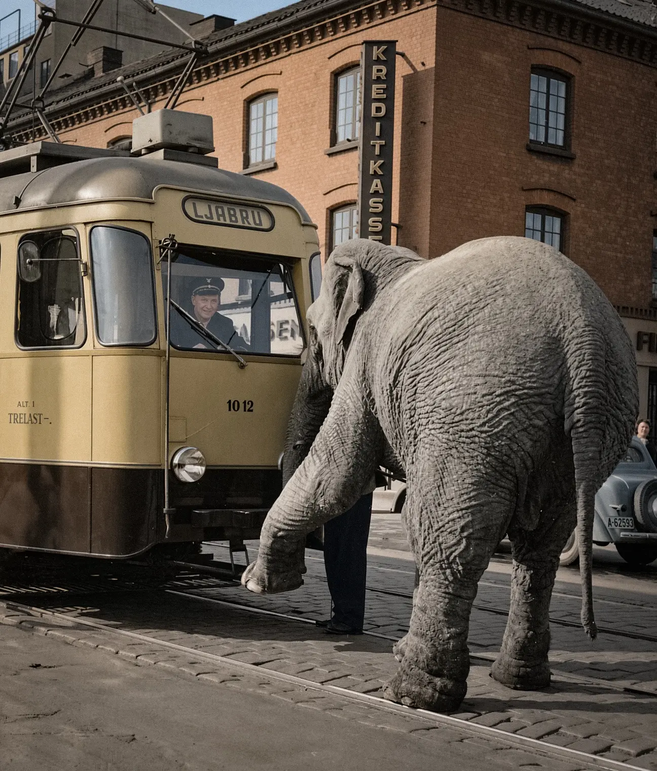 Индийская слониха по кличке Летси из норвежского цирка Cirkus Berny. Фотография была сд...