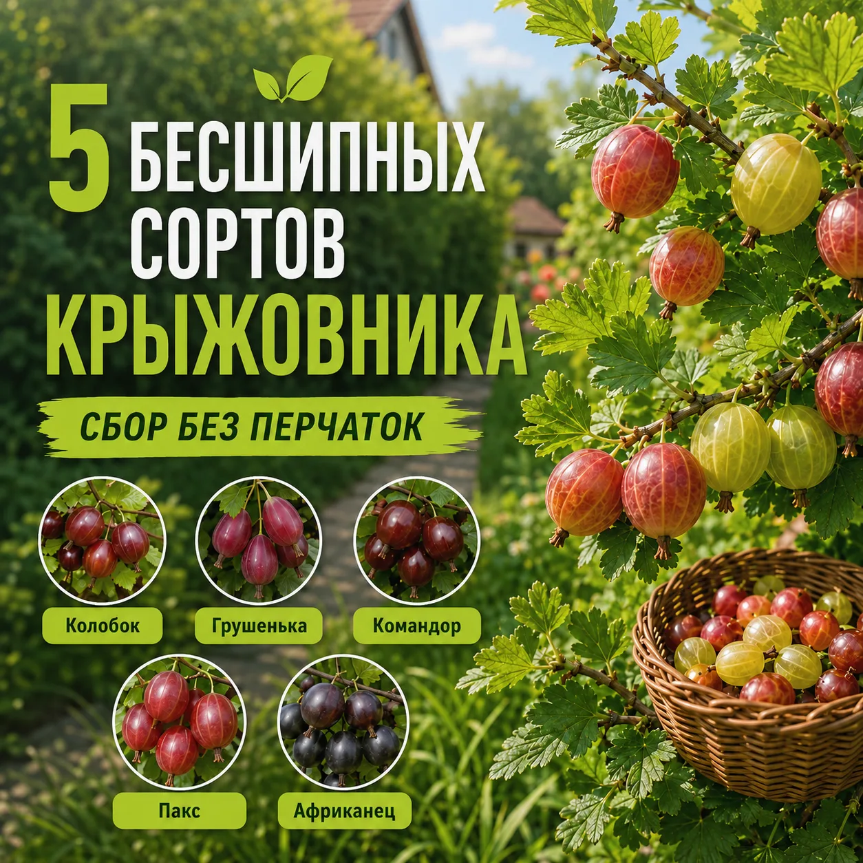 🫐 Крыжовник без царапин: сорта, которые хочется посадить сразу