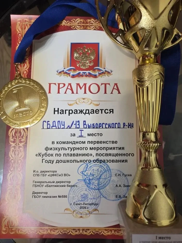Поздравляем НАШУ  команду  с блестящей победой в городских соревнованиях «Кубок по плав...