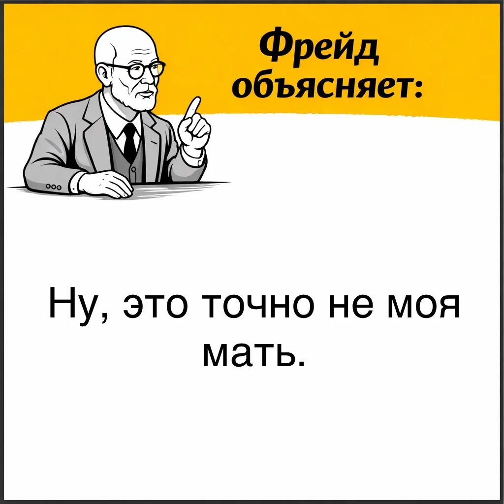 Психоаналитик спрашивает пациента, кем может быть человек из сна. Пациент отвечает: «Ну, это точно н