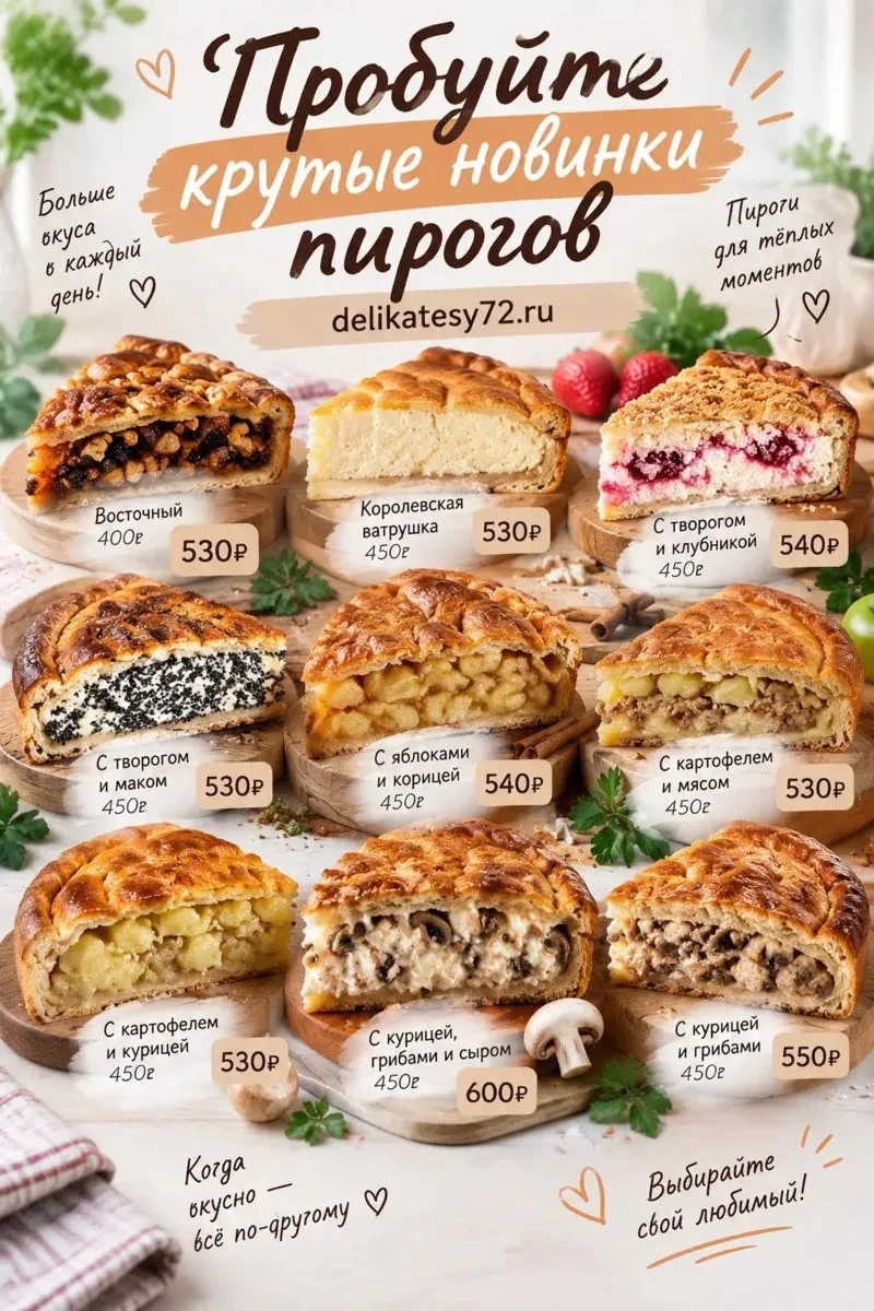 🥧 ДРУЗЬЯ, У НАС КРУТЫЕ НОВИНКИ — ГОТОВЫЕ ПИРОГИ! ❤️