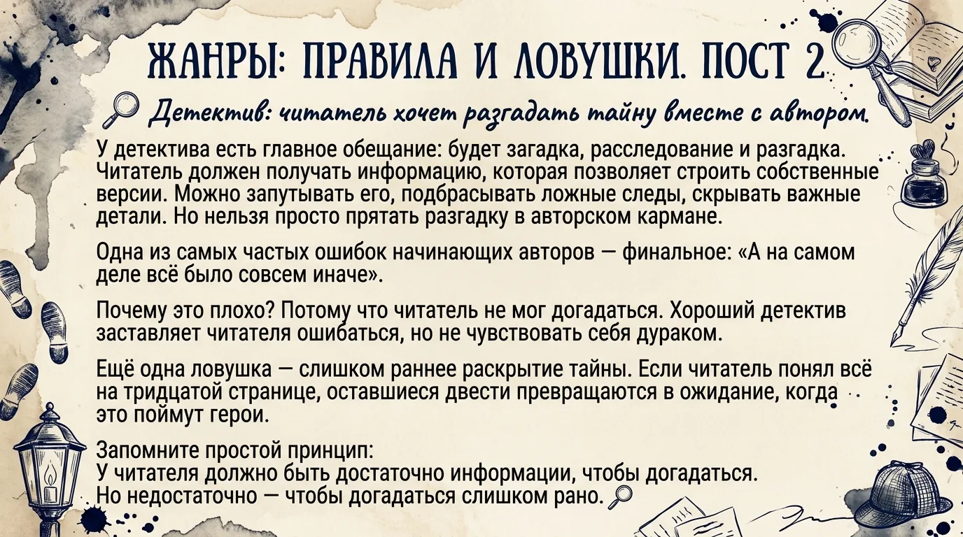 Жанры: правила и ловушки. Пост 2