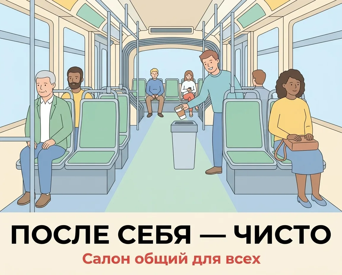 Уважаемые пассажиры!

Просим не оставлять в салоне трамвая билеты, упаковки, стаканчики и другой мус