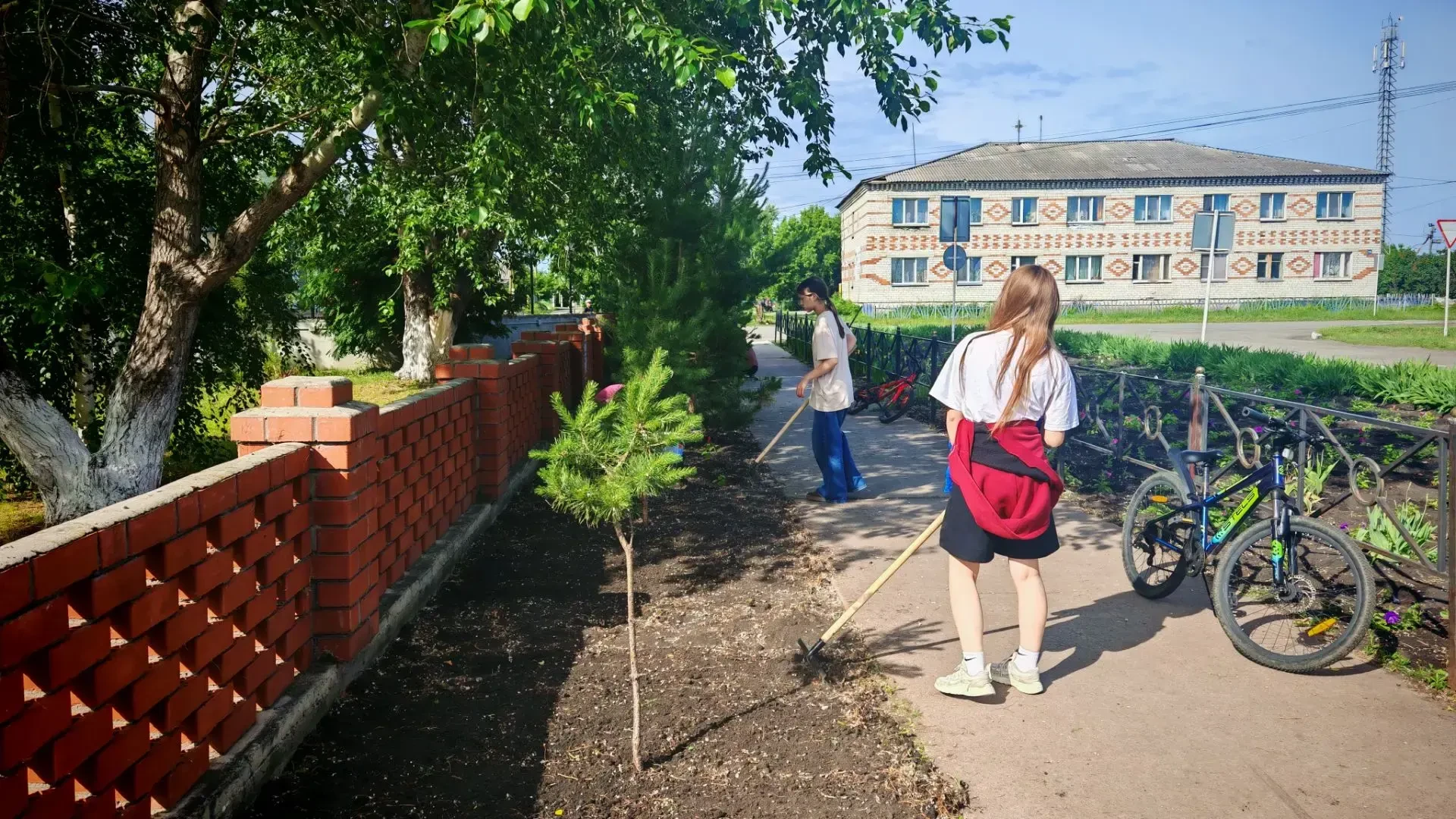 🌿 Летняя практика в самом разгаре!

Наши ребята не сидят без дела — трудятся на территории школы с 