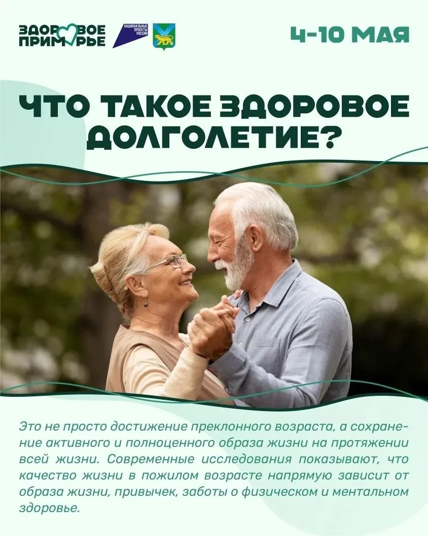 В Приморском крае проходит Неделя здорового долголетия  Здоровое долголетие — это сохранение активно