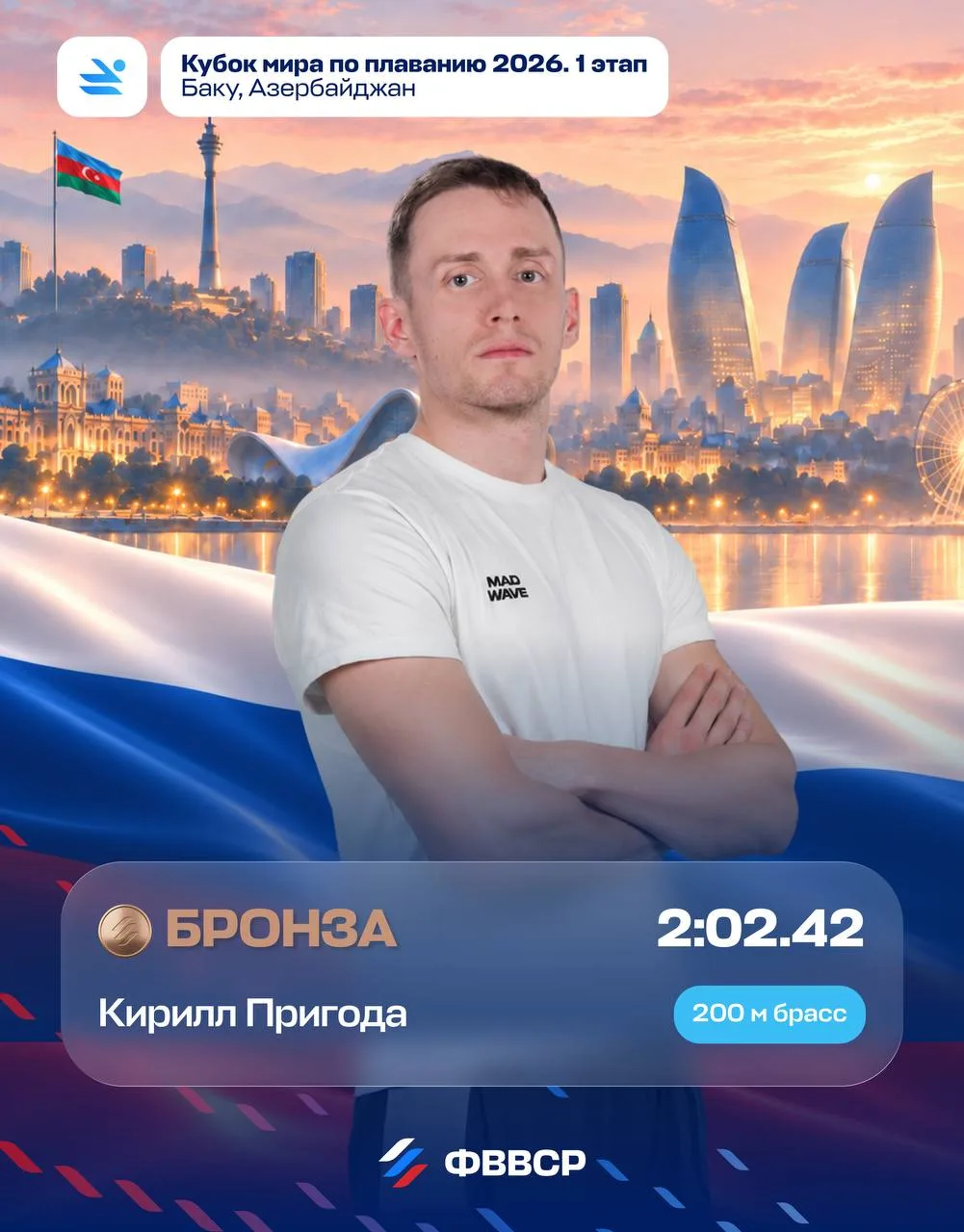Третий пьедестал Кирилла Пригоды в Баку!