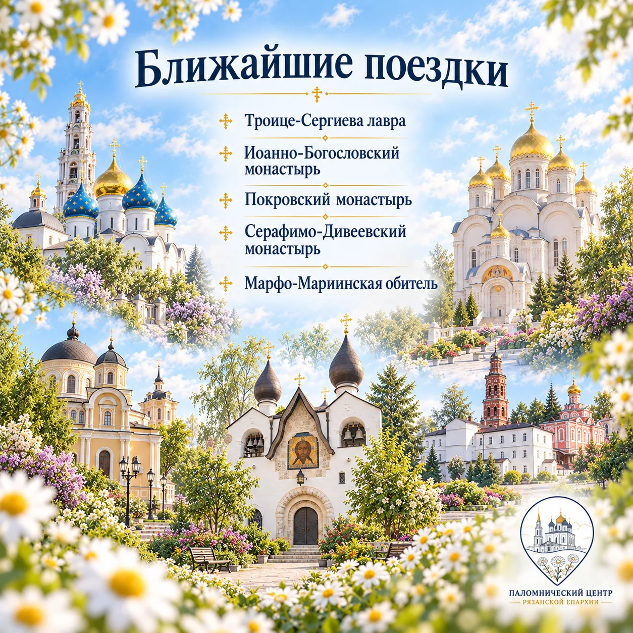 🌿✨БЛИЖАЙШИЕ ПАЛОМНИЧЕСКИЕ ПОЕЗДКИ