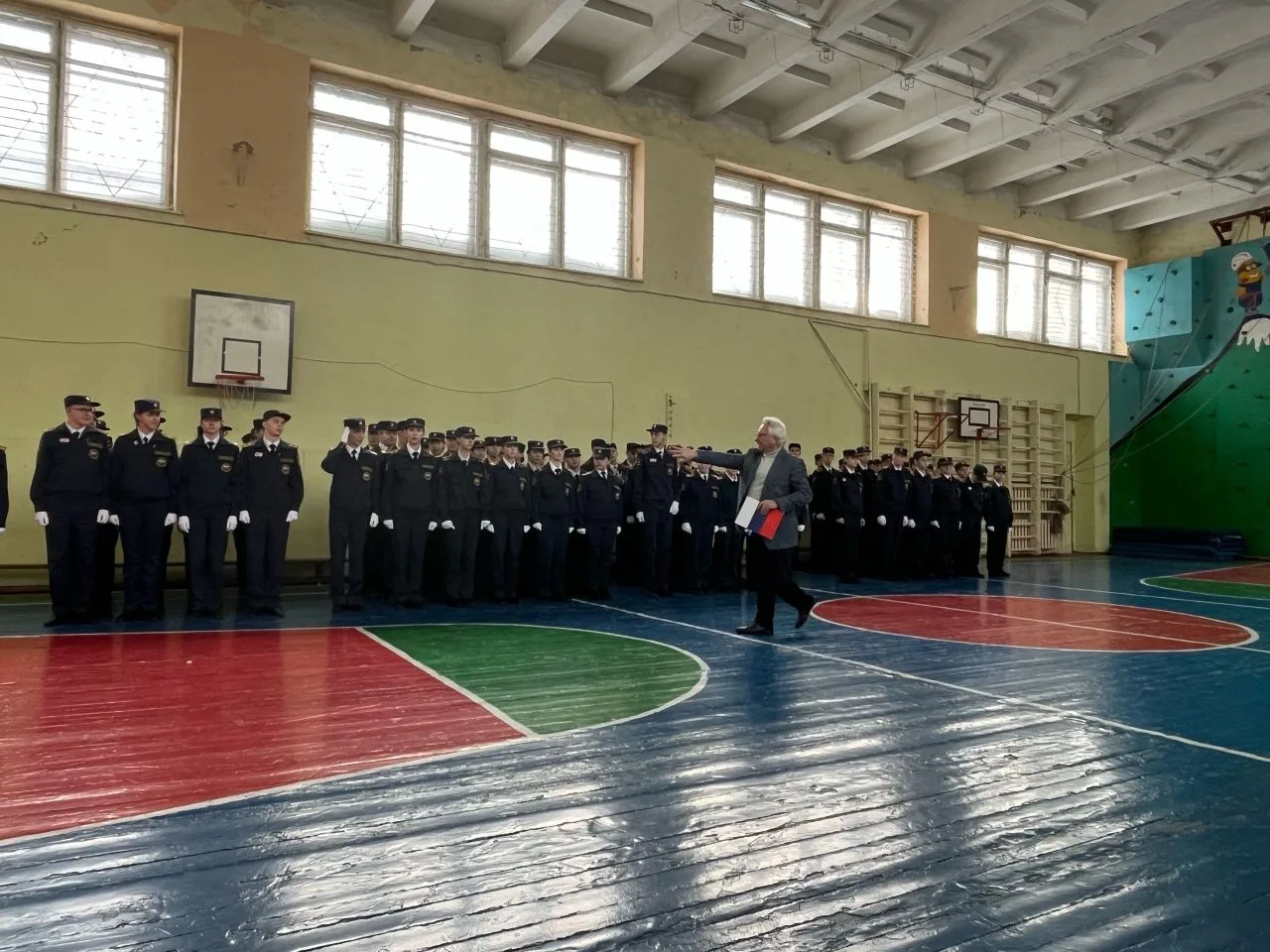 ✅ Сегодня состоялся традиционный смотр строя и песни в преддверии Дня Защитника Отечества и в рамках